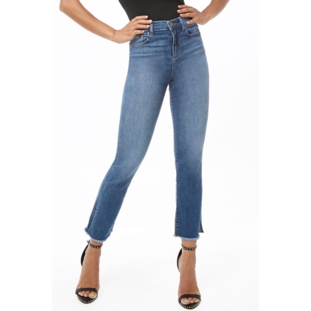 Frayed Flare Boho Ankle Jeans from F21